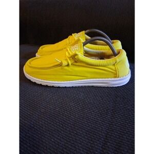 Hey Dude Wally Slub mens size 11 Empire Yelow Walking Shoes